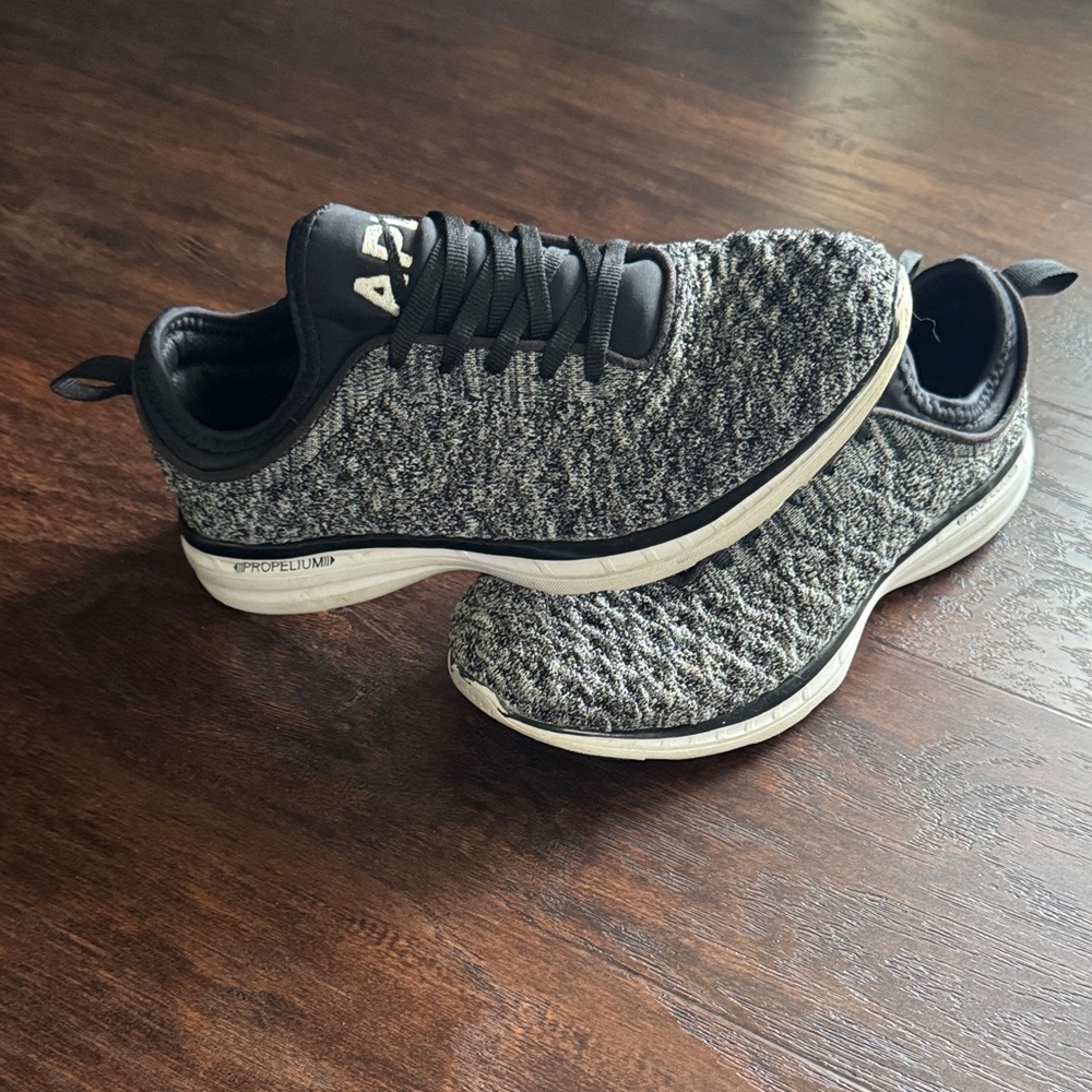 APL Black and Gray Knit women’s Athletic Shoes